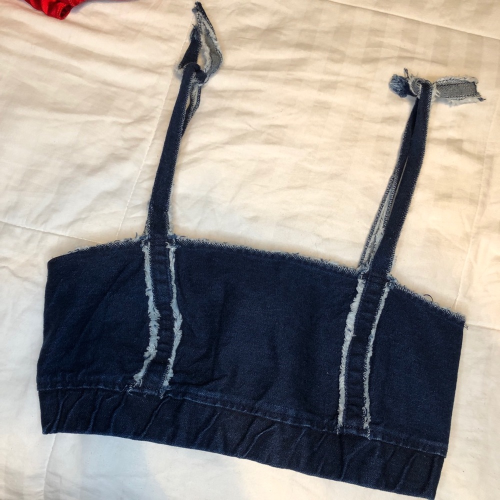 Zara mini denim crop